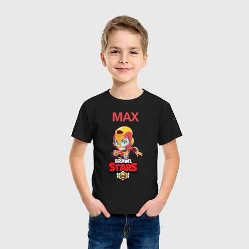 Детская футболка BRAWL STARS MAX / Черный – фото 3