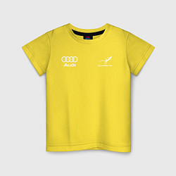 Футболка хлопковая детская Audi Quattro, цвет: желтый