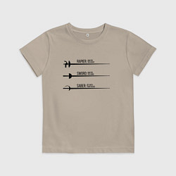 Детская футболка Виды оружия для фехтования