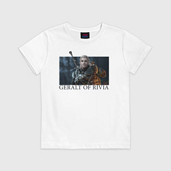 Футболка хлопковая детская GERALT OF RIVIA, цвет: белый