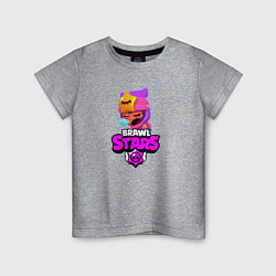 Футболка хлопковая детская BRAWL STARS:СЭНДИ, цвет: меланж