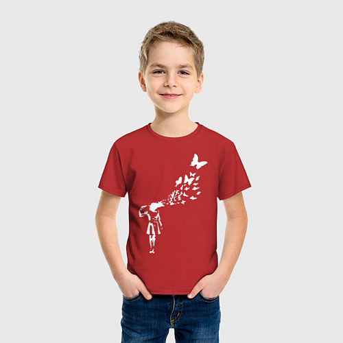 Детская футболка Banksy / Красный – фото 3