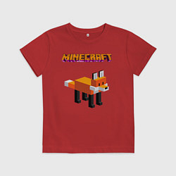 Детская футболка Minecraft - лиса