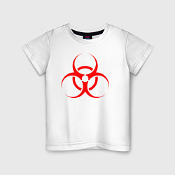 Футболка хлопковая детская BIOHAZARD, цвет: белый