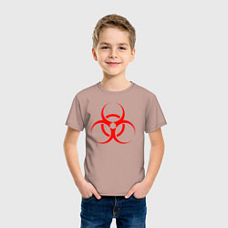 Футболка хлопковая детская BIOHAZARD, цвет: пыльно-розовый — фото 2