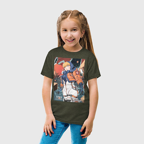 Детская футболка Apex Legends Wattson / Меланж-хаки – фото 4