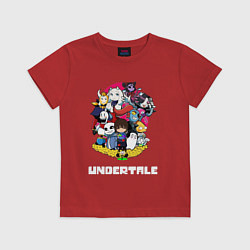 Футболка хлопковая детская UNDERTALE, цвет: красный