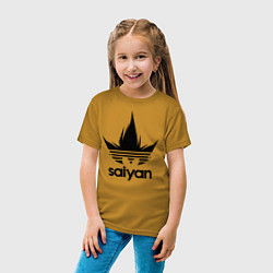 Футболка хлопковая детская Saiyan, цвет: горчичный — фото 2