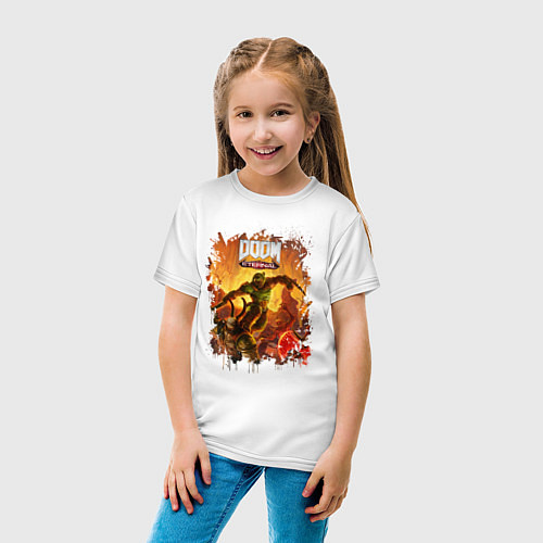 Детская футболка DOOM / Белый – фото 4