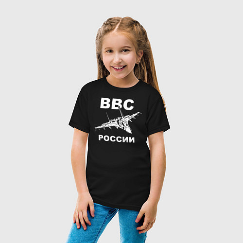 Детская футболка ВВС России / Черный – фото 4