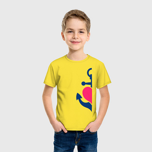 Детская футболка Якорь / Желтый – фото 3