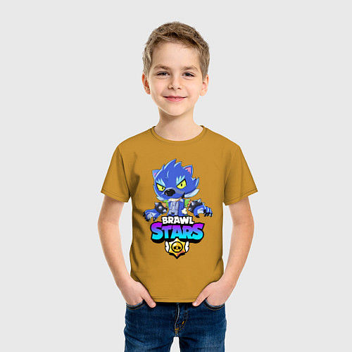 Детская футболка BRAWL STARS LEON / Горчичный – фото 3