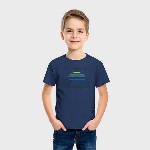 Детская футболка Время Приключений / Тёмно-синий – фото 3