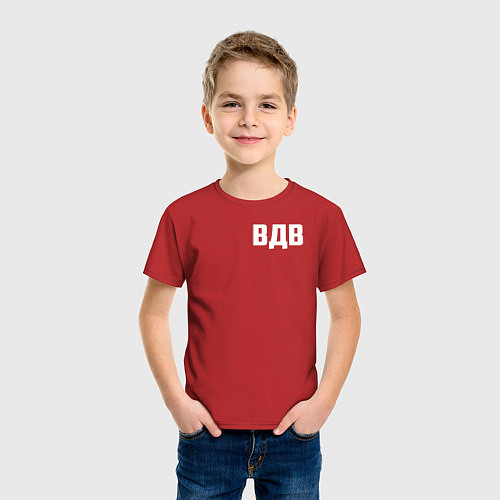 Детская футболка ВДВ двусторонняя / Красный – фото 3