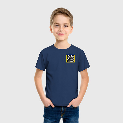 Детская футболка Иллюзия / Тёмно-синий – фото 3