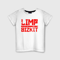 Футболка хлопковая детская LIMP BIZKIT, цвет: белый