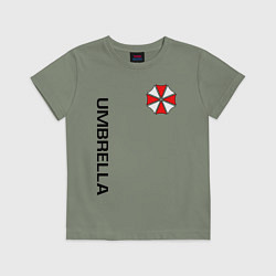 Футболка хлопковая детская UMBRELLA CORP, цвет: авокадо