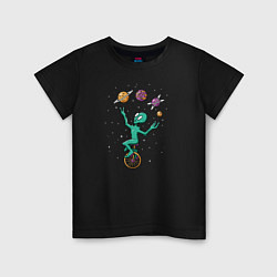 Детская футболка Пришелец Жонглер