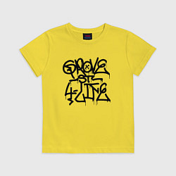 Футболка хлопковая детская GROVE STREET 4 LIFE, цвет: желтый