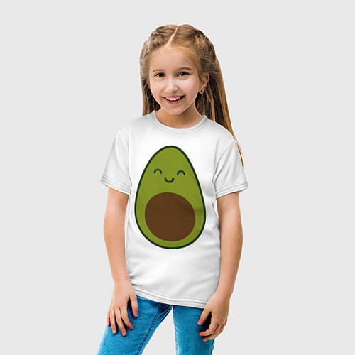 Детская футболка Авокадо спина / Белый – фото 4