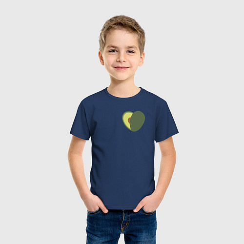 Детская футболка Avocado Heart / Тёмно-синий – фото 3