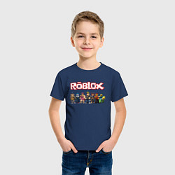 Футболка хлопковая детская ROBLOX, цвет: тёмно-синий — фото 2