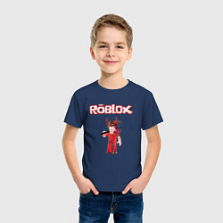 Футболка хлопковая детская ROBLOX, цвет: тёмно-синий — фото 2
