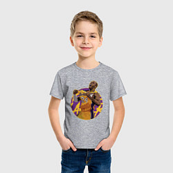 Футболка хлопковая детская Kobe Bryant, цвет: меланж — фото 2
