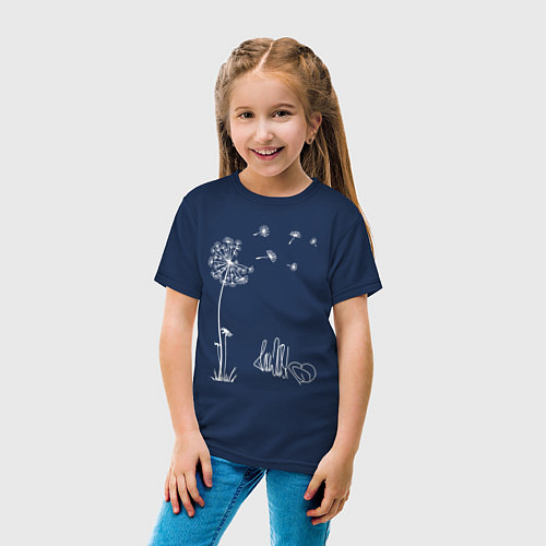 Детская футболка Одуванчик с автографом / Тёмно-синий – фото 4