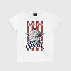 Футболка хлопковая детская Native Spirit, цвет: белый