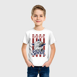 Футболка хлопковая детская Native Spirit, цвет: белый — фото 2
