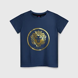 Футболка хлопковая детская Golden lion, цвет: тёмно-синий