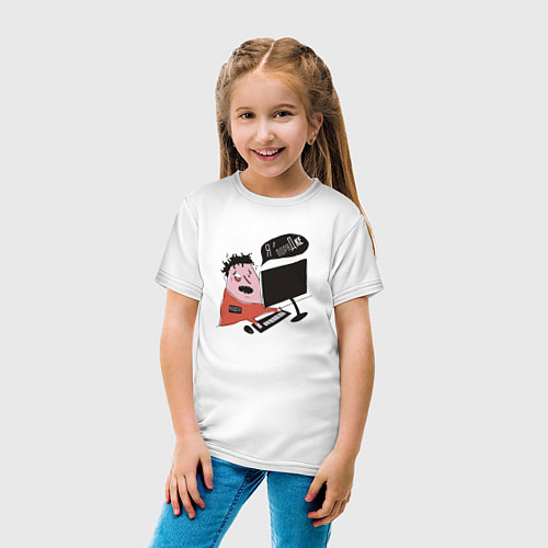 Детская футболка Кодер дедлайн / Белый – фото 4