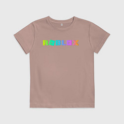 Футболка хлопковая детская ROBLOX, цвет: пыльно-розовый