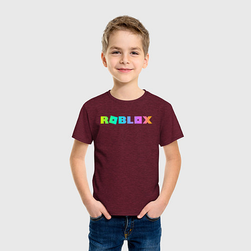 Детская футболка ROBLOX / Меланж-бордовый – фото 3