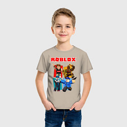 Футболка хлопковая детская ROBLOX, цвет: миндальный — фото 2