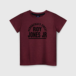 Футболка хлопковая детская Roy Jones Jr, цвет: меланж-бордовый