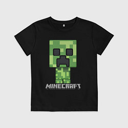 Футболка хлопковая детская MINECRAFT, цвет: черный