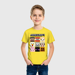 Футболка хлопковая детская MINECRAFT, цвет: желтый — фото 2