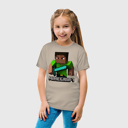 Детская футболка MINECRAFT / Миндальный – фото 4