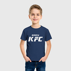 Футболка хлопковая детская Боец KFC, цвет: тёмно-синий — фото 2