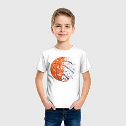 Футболка хлопковая детская BasketBall, цвет: белый — фото 2
