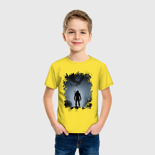Детская футболка ВЕДЬМАК / Желтый – фото 3
