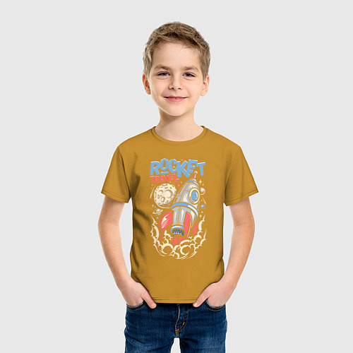 Детская футболка Rocket Travel / Горчичный – фото 3