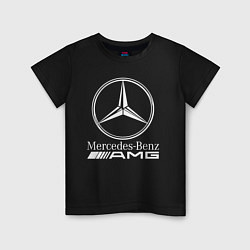 Футболка хлопковая детская MERCEDES-BENZ AMG, цвет: черный