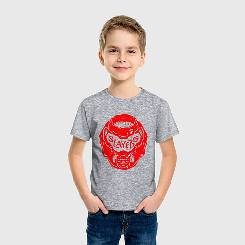 Детская футболка DOOM / Меланж – фото 3