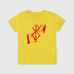 Футболка хлопковая детская BERSERK, цвет: желтый