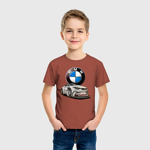 Детская футболка BMW оскал / Кирпичный – фото 3