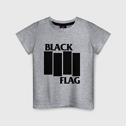 Футболка хлопковая детская BLACK FLAG, цвет: меланж