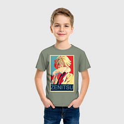 Футболка хлопковая детская Зеницу Агацума, цвет: авокадо — фото 2